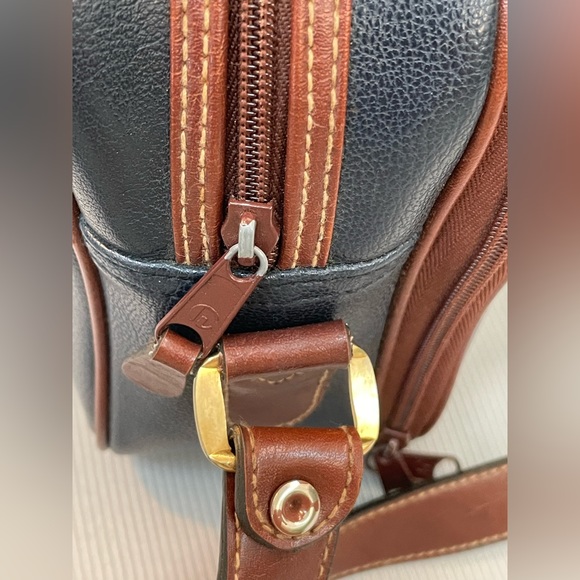 Vintage Carryland leather purse navy/brown - Picture 4 of 16